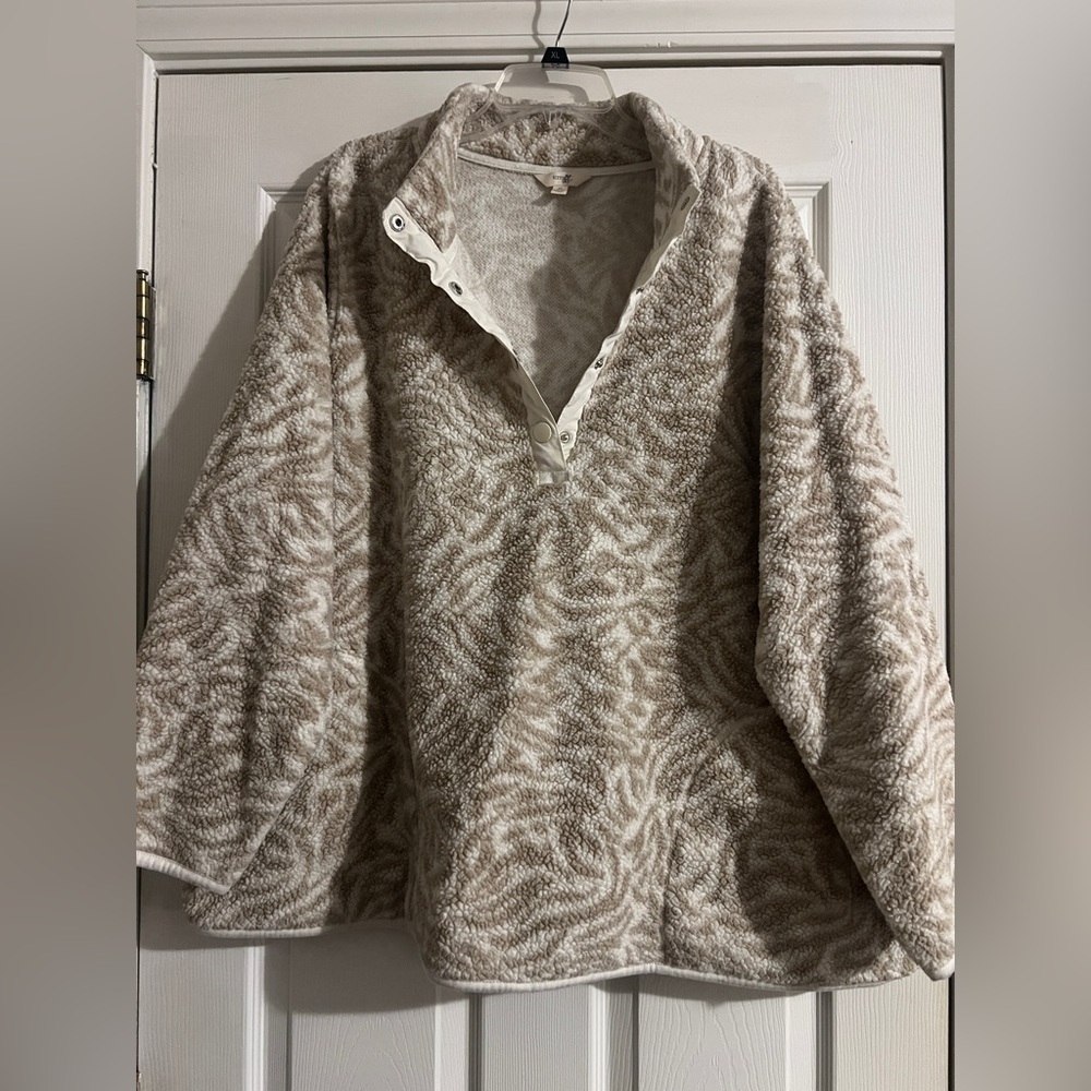 Terra & Sky Cream and Tan Sweater